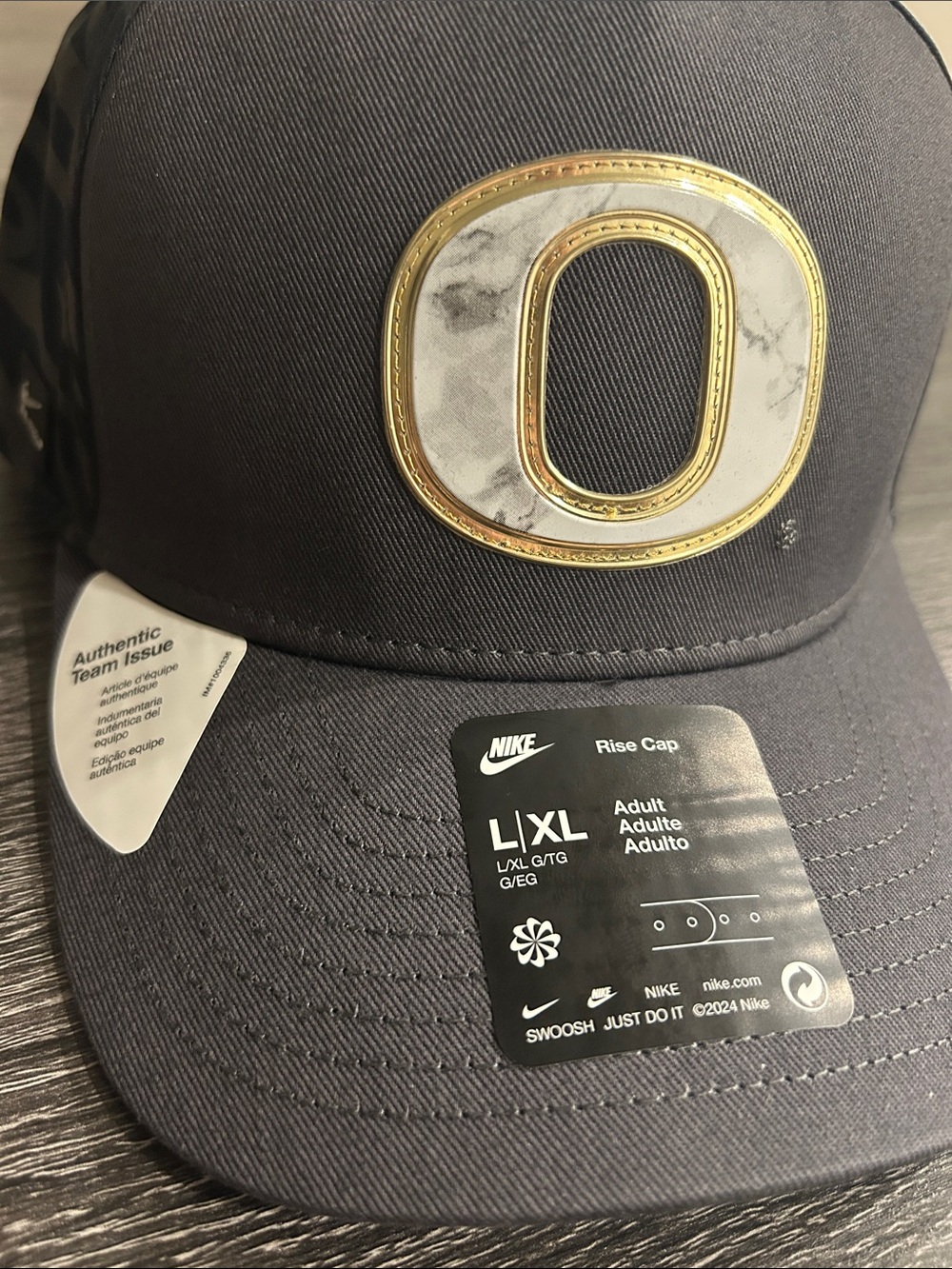 Nike Anthracite Oregon Ducks Shoe Duck Rise Adjustable Hat NEW - Picture 2 of 6
